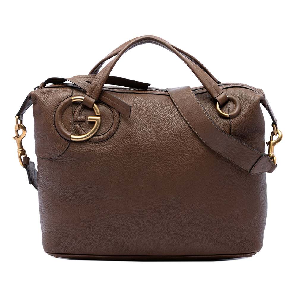 Gucci Twill Satchel Leather #376343G73B